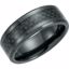 T1019:10125:P Black Titanium 8mm Beveled Band with Black Carbon Fiber Inlay 