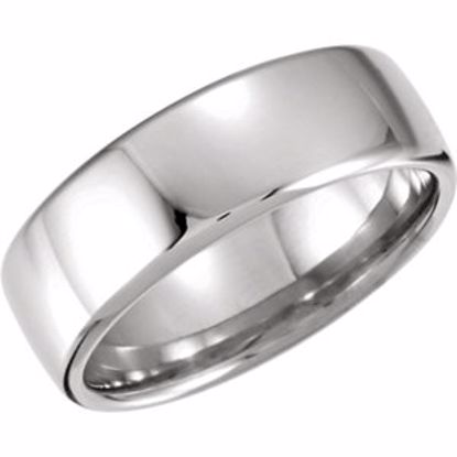 51206:507:P Platinum 7.5mm Euro-Style Light Comfort-Fit Wedding Band Size 8