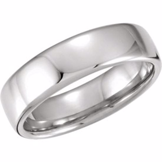 51206:494:P Platinum 6.5mm Euro-Style Light Comfort-Fit Wedding Band Size 12