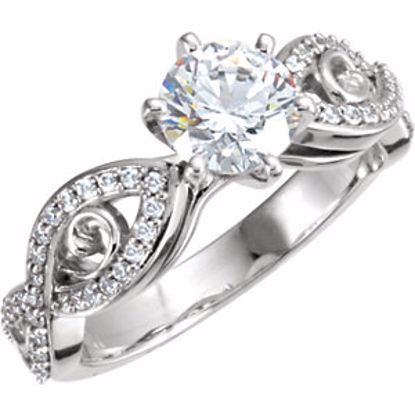 121973:6006:P 10kt White & 14kt White 1/2 CTW Diamond Engagement Ring