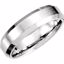 51213:102:P Platinum 6mm Beveled Edge Band with Satin Finish Size  4.5