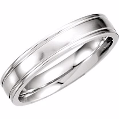 51210:120:P Platinum 4.5mm Satin Finish Band Size 14