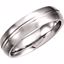 51211:119:P Platinum 6mm Fancy Carved Band with Satin Finish Size 13.5