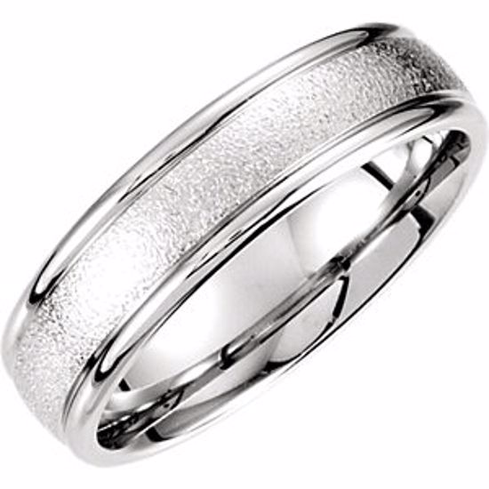 51184:301:P Platinum 6mm Fancy Carved Band Size 4