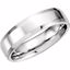 51215:120:P Platinum 6mm Beveled Edge Band Size 14