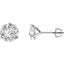 64846:60016:P Charles & Colvard Moissanite® 3-Prong Threaded Post Stud Earrings