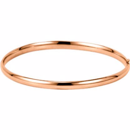 BRC180:239015:P 14kt Rose 4mm Hinged Bangle Bracelet