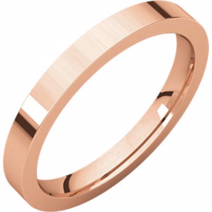 FIR10:101:P 10kt Rose 2.5mm Flat Comfort Fit Band