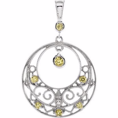 651322:70001:P Yellow Sapphire Filigree Pendant