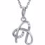 85557:60026:P 14kt White .03 CTW Diamond Letter "A" Script Initial 18" Necklace