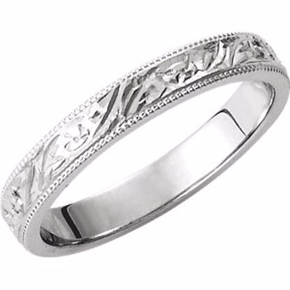 51102:116:P Platinum Hand-Engraved Band Size 5