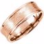 51191:348:P 14kt Rose 7.5mm Fancy Carved Band Size 6.5