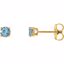 1874:70034:P 14kt Yellow 4mm Round Aquamarine Earrings