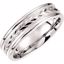 51201:190:P Platinum 6mm Comfort fit Fancy Band Size 6.5