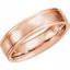 51207:129:P 14kt Rose 6mm Fancy Carved Band with Satin Finish Size 8