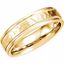 51209:181:P 14kt Yellow 6mm Fancy Carved Band with Micro-Hammer Finish Size 13