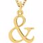 85780:70078:P 14kt Yellow "&" Lowercase Initial 16" Necklace