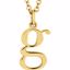 85780:70018:P 14kt Yellow "g" Lowercase Initial 16" Necklace