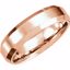 51213:138:P 14kt Rose 6mm Beveled Edge Band with Satin Finish Size  12.5