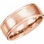 51214:135:P 14kt Rose 8mm Fancy Carved Band with Satin Finish Size 11