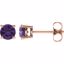 1874:70065:P 14kt Rose 5mm Round Amethyst Earrings