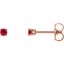 1874:70054:P 14kt Rose 2.5mm Round Ruby Earrings