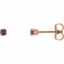 1874:70049:P 14kt Rose 2.5mm Round Amethyst Earrings