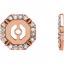 85760:60002:P 14kt Rose 1/6 CTW Diamond Earring Jackets