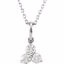 651342:60000:P 14kt White 1/3 CTW Diamond Three-Stone Necklace