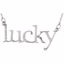 85829:60001:P 14kt White .08 CTW Diamond "Lucky" 16.4" Necklace