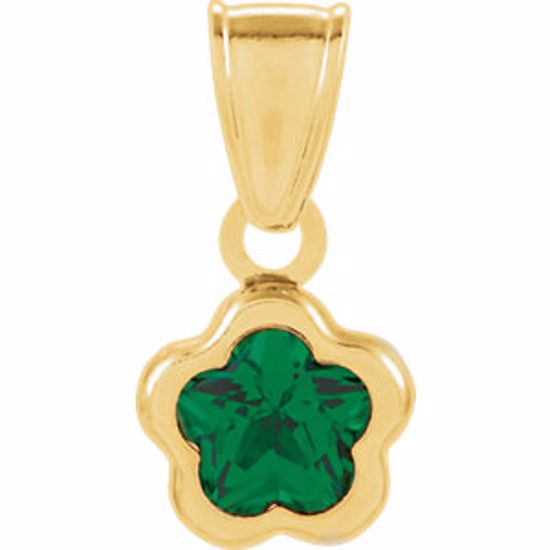 651368:104:P 14kt Yellow May CZ Birthstone Pendant