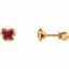 651369:106:P 14kt Yellow July CZ Birthstone Earrings with Screw Backs