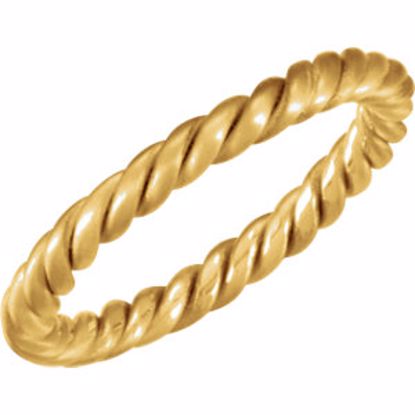 50822:60011:P 14kt Yellow Tri Color 2.5mm Hand Woven Band Size 8