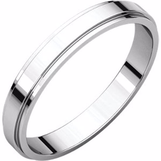 FE11.5:103:P Platinum 3mm Flat Edge Band