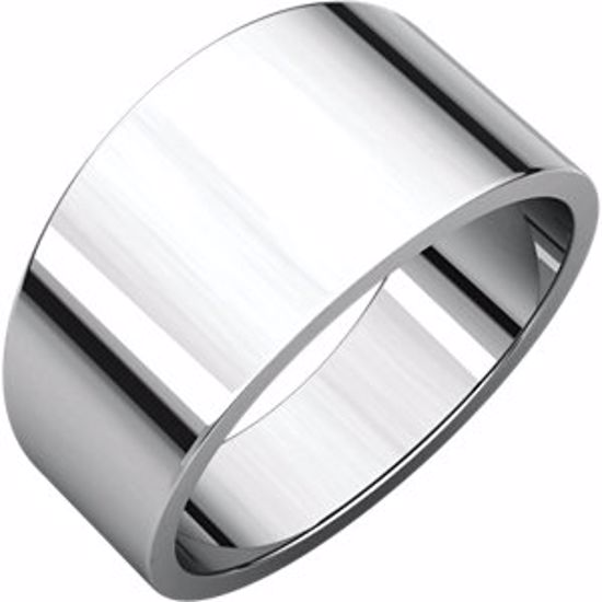 FT6:2004:P Sterling Silver 10mm Flat Tapered Band