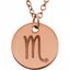 85856:1017:P 14kt Rose Scorpio Zodiac Necklace