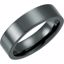 T812:6070:P Black Titanium 6mm Flat Polished Band Size 7
