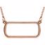 85870:102:P 14kt Rose Soft Rectangle 16" Necklace