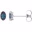 1920:110:P 14kt White Chatham® Created Alexandrite Earrings