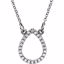 85865:101:P 14kt White 1/8 CTW Diamond Teardrop 16" Necklace