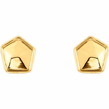 85886:101:P 14kt Yellow Geometric Earrings