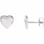 85883:102:P 14kt White Heart Earrings