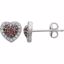 651416:60000:P 14kt White 1/4 CTW Brown Diamond Heart Earrings