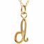 85899:1003:P 14kt Yellow Letter "D" Lowercase Script Initial Necklace