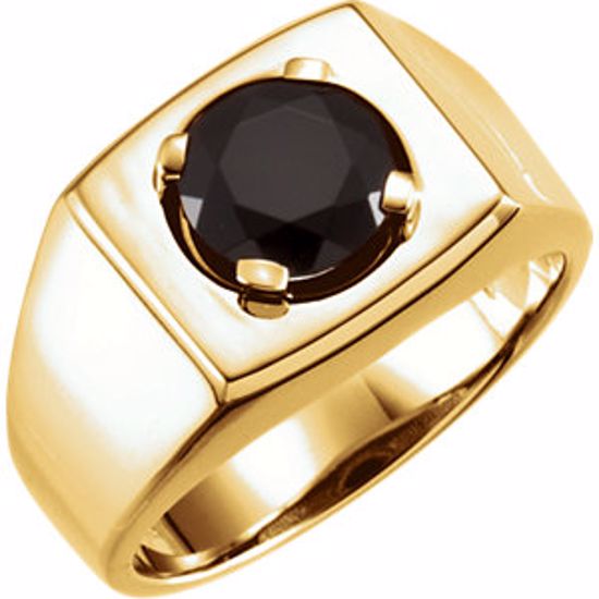 9240:103:P 14kt Yellow NaNxNaN Round Men's Solitaire Ring Mounting