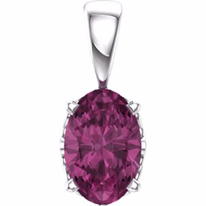 85859:118:P 14kt White Pink Tourmaline Pendant