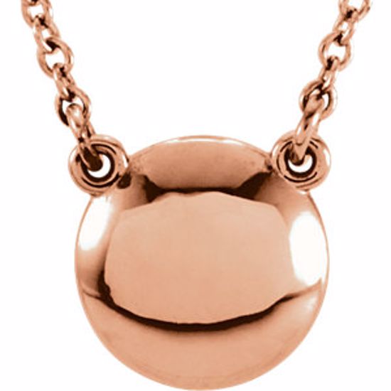 85928:102:P 14kt Rose Convex 18" Necklace