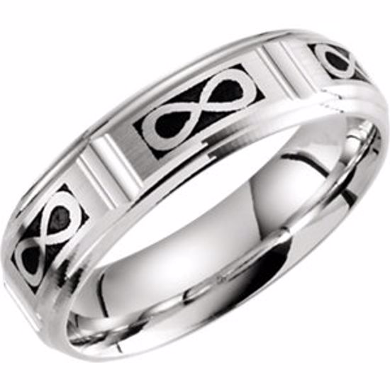 51280:1065:P 14kt White 6mm Celtic-Inspired Infinity Pattern Band Size 6.5