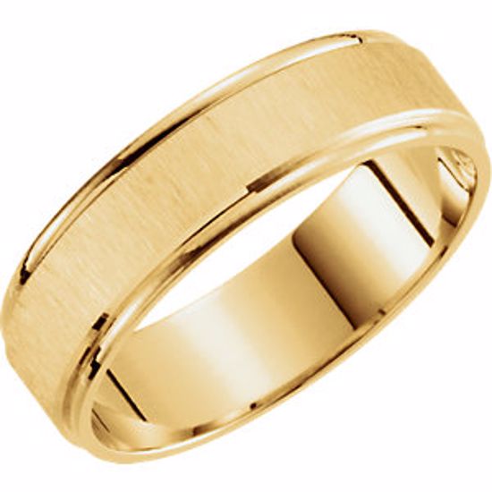 51281:110:P 10kt Yellow 6mm Satin Finished Light Band Size 10