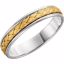51294:1105:P 14kt White & Yellow 4mm Hand-Woven Band Size 10.5